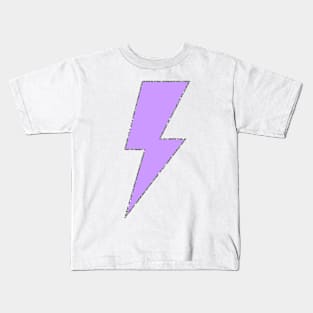 purple and glitter lightning bolt Kids T-Shirt